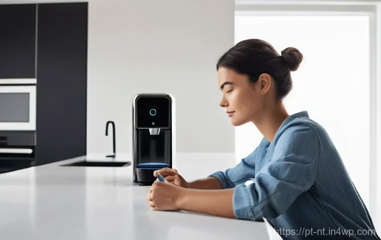 히든 테크놀로지의 보안 문제 - A young woman in her late 20s, with short, stylish hair, dressed in comfortable jeans and a casual l...