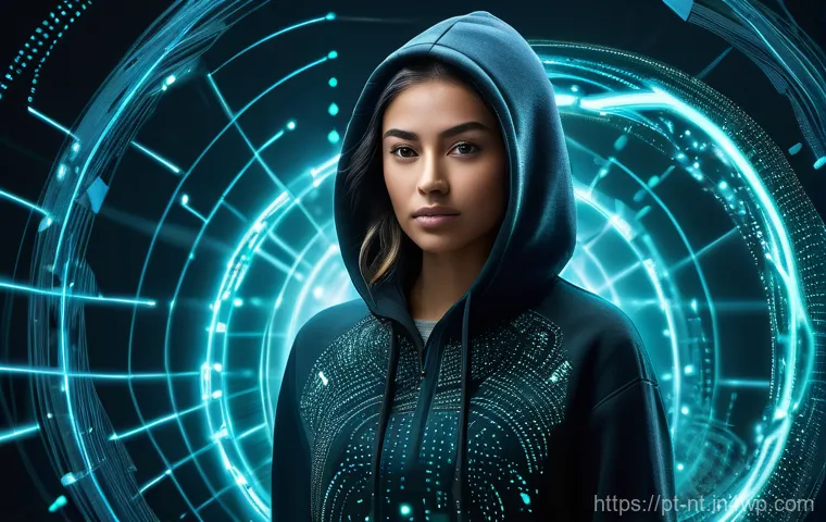 히든 테크놀로지의 보안 문제 - A close-up of a person's hands, belonging to a Portuguese adult dressed in smart casual attire (e.g....