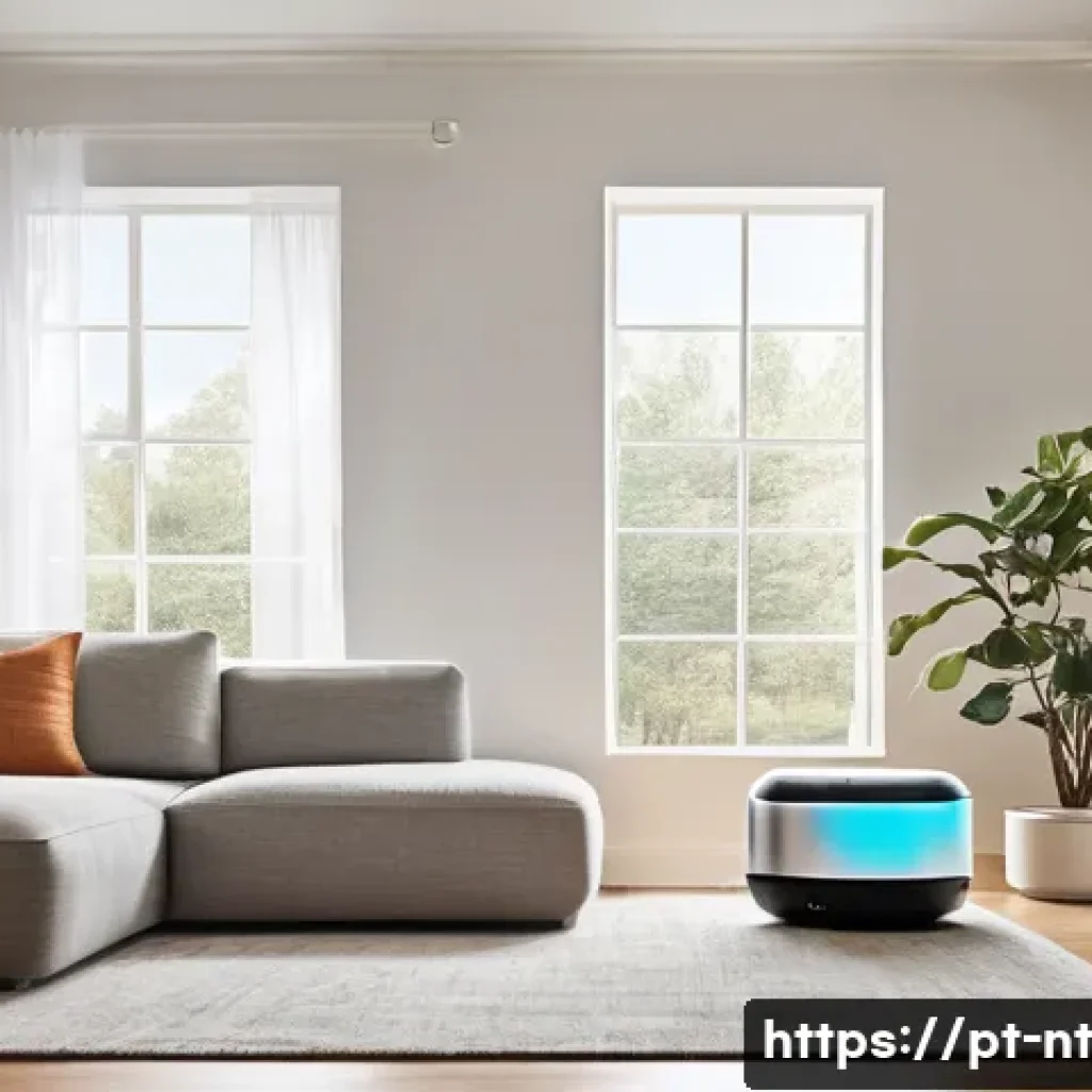 히든 테크놀로지 제품 리뷰 어떤 것들이 있는가 - **Prompt:** A cozy and modern living room where technology seamlessly blends into the environment. A...